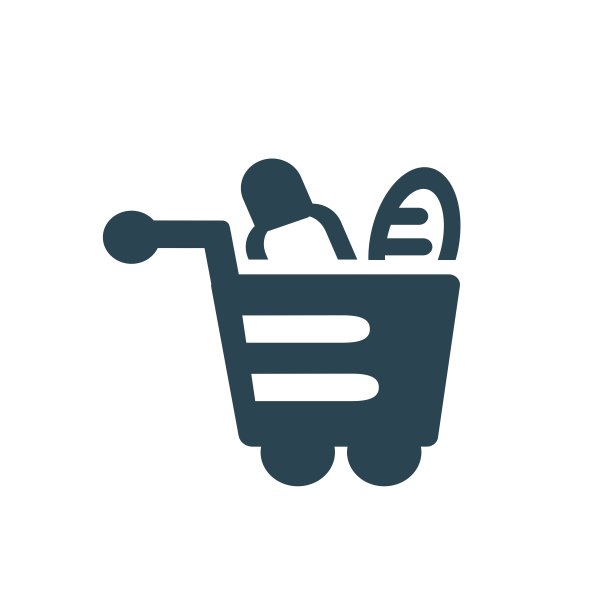 矢量网络图标的在线订购和交付的食品和货物。图片下载