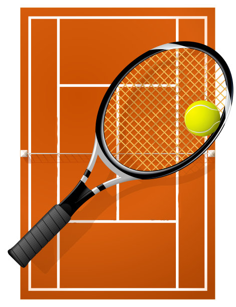 粘土网球(剪影)图片下载