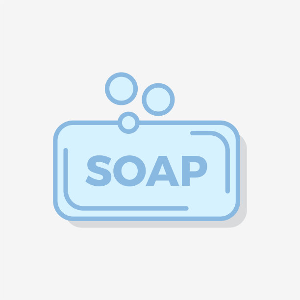 肥皂条平坦的颜色矢量图标图片下载