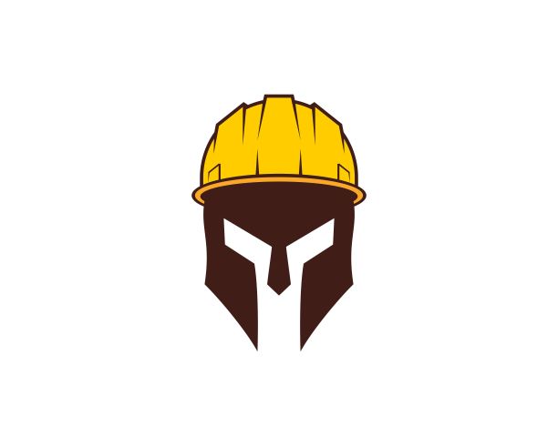 斯巴达人使用建筑安全帽标志图片下载