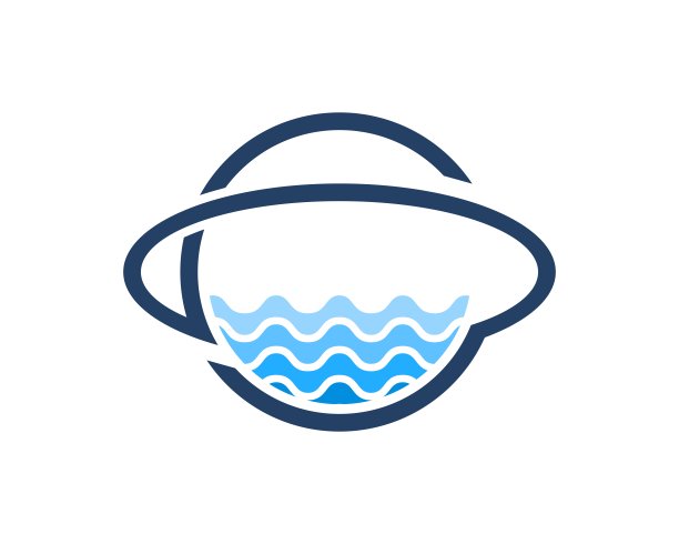 抽象的带有沙滩波的环形行星图片下载