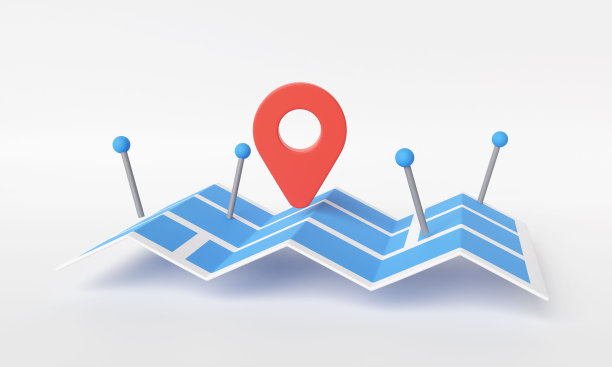 地图图像的3DCG插图图片下载