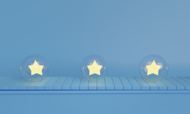 星型3DCG插图在传送带上进行图片下载