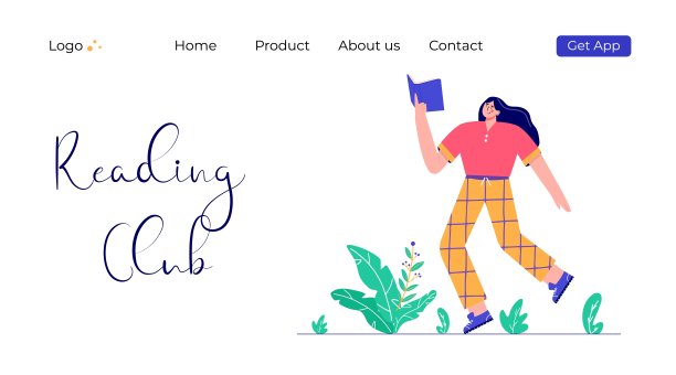 现代人读书节。一组人物享受他们的爱好，休闲。矢量插图在平面卡通风格。图片下载