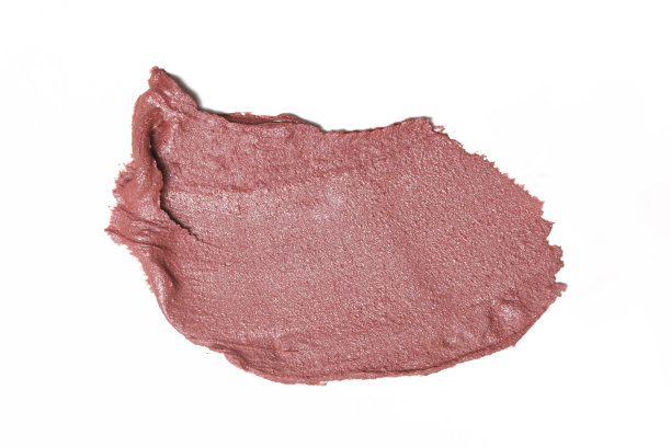 棕色奶油妆样品孤立在白色背景。装饰美容涂片。图片下载