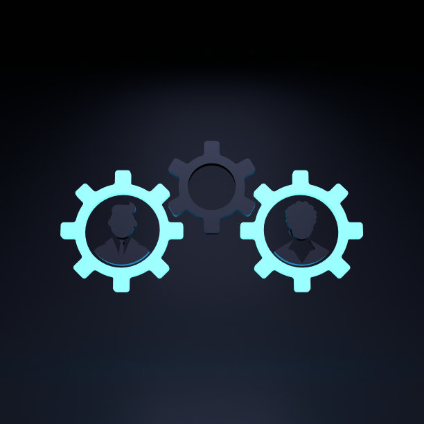 霓虹灯，伙计，黑色背景的设置。3 d渲染插图。图片下载