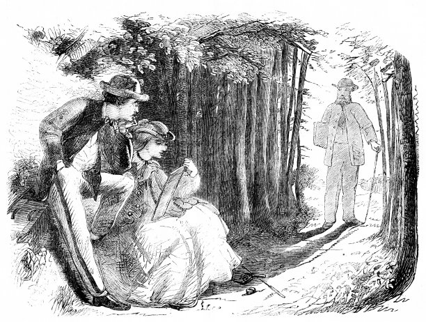 一对夫妇被一个在树林里寻求安慰的男人打扰了图片下载