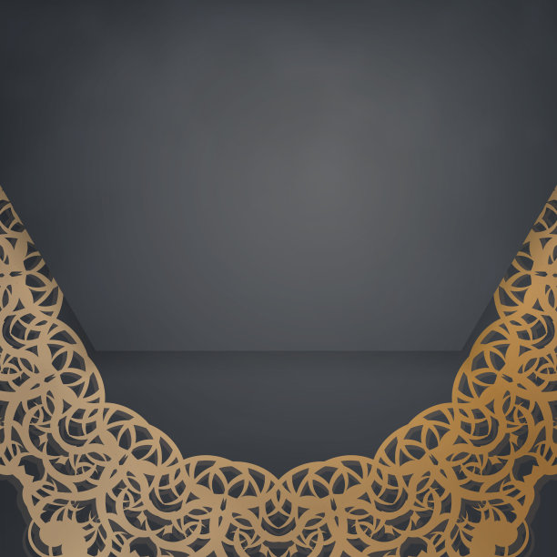 传单模板在黑色与豪华金色图片下载