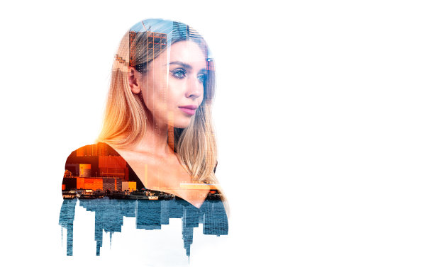 有吸引力的商人穿着正式的服装是在看新的图片下载