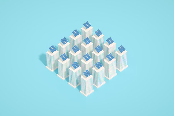 屋顶安装太阳能板，替代能源图片下载