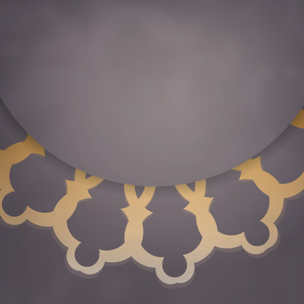 印着印度金色图案的棕色传单准备好了图片下载