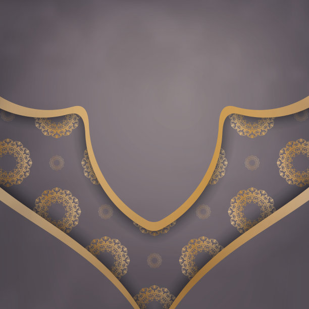 问候传单在棕色与复古黄金图片下载