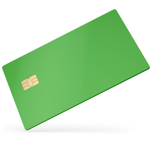 孤立的银行塑料信用卡模型图片下载