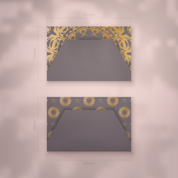 一张有古董的棕色名片图片下载