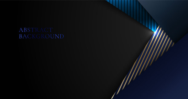 横幅web模板三维抽象黑色和蓝色图片下载