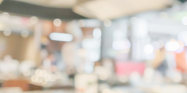 咖啡馆餐厅内部模糊抽象的复古背景图片下载