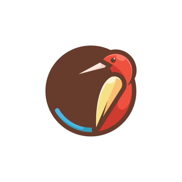 矢量插图翠鸟简单的吉祥物风格。图片下载