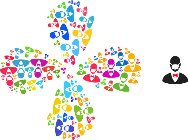 老板面具图标明亮旋转运动图片下载