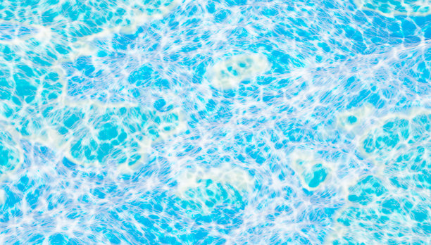 海水，俯视图。游泳池水面的反射，3d渲染。海中水面的抽象化。图片下载