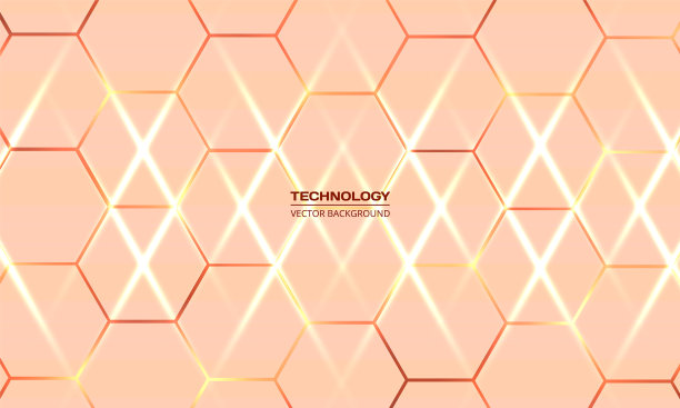 浅粉色六边形技术摘要图片下载