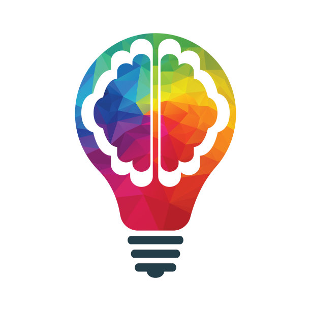 灯泡和大脑标志设计创意灯泡id图片下载