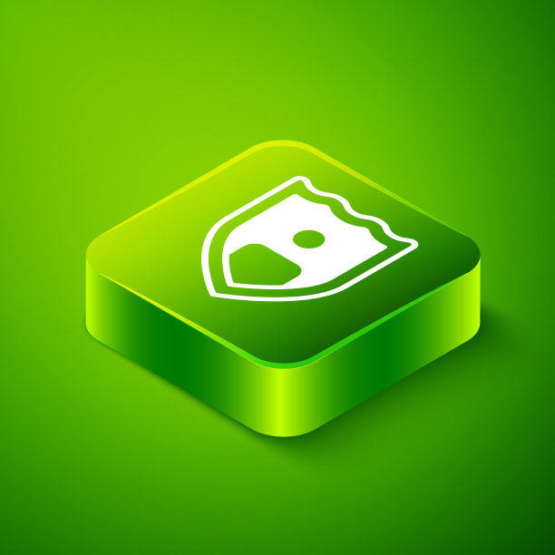 等距人寿保险与盾图标隔离图片下载