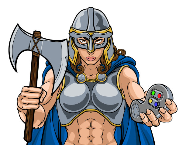 维京特洛伊凯尔特骑士玩家战士女人图片下载