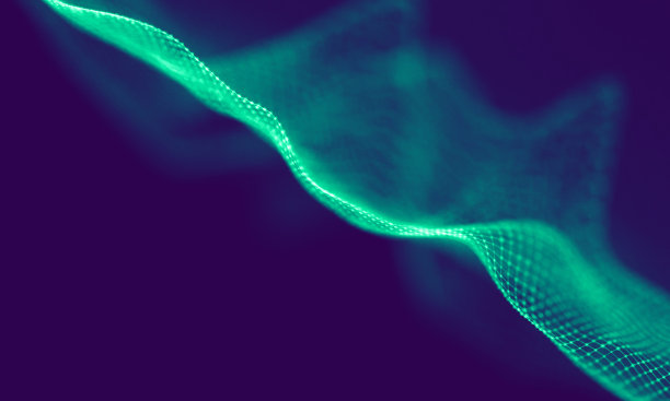 紫色背景上的蓝色几何粒子。连接结构。科学的蓝色背景。未来技术HUD元素。连接点和线。大数据与商业图片下载