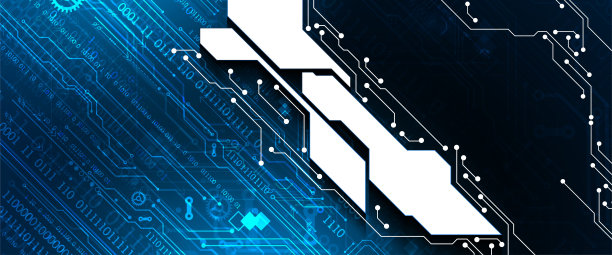 摘要技术和科学主题背景。使用数字代码的各种技术细节。矢量格式。图片下载