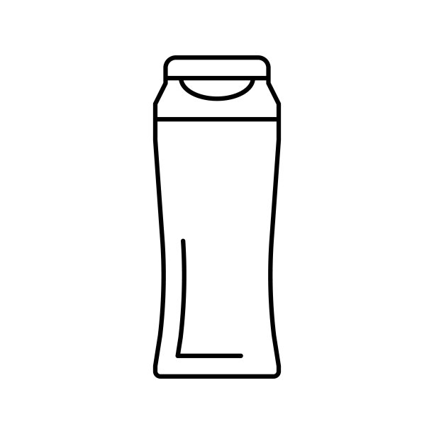 洗发水塑料线条图标矢量插图图片下载