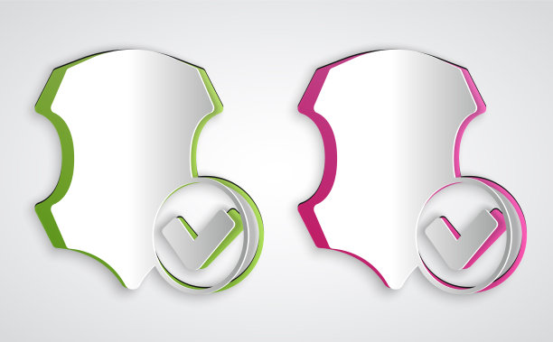 剪纸皮革图标孤立的灰色背景图片下载