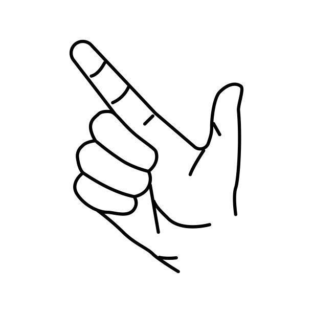 点击直线图标矢量插图图片下载