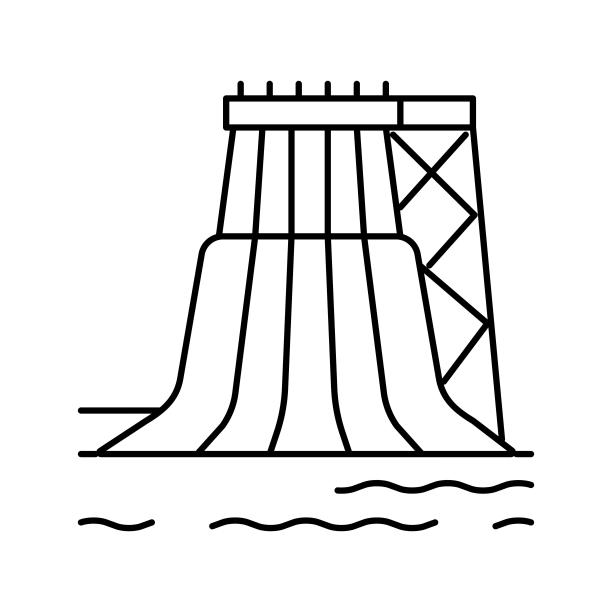 水滑线图标矢量插图图片下载
