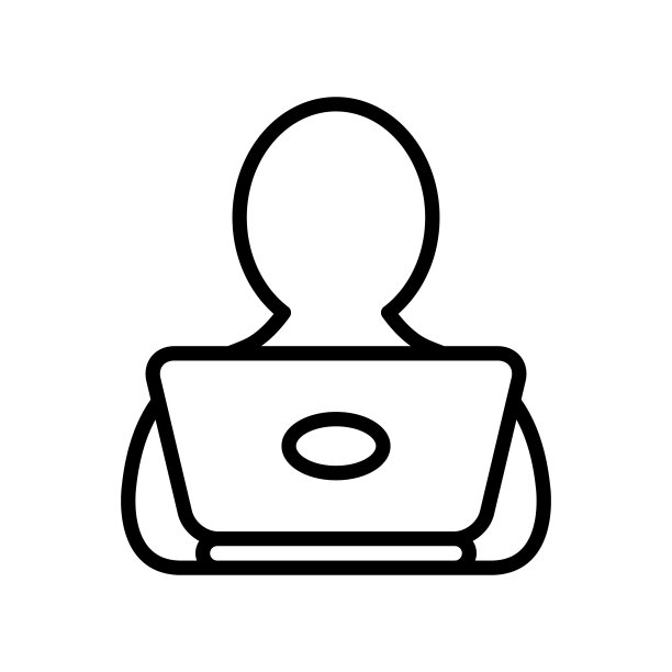 在笔记本电脑图标上工作图片下载