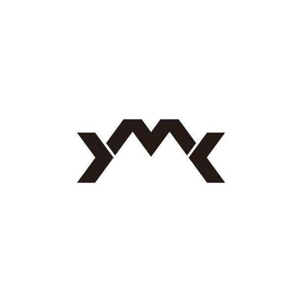 字母m简洁几何线条箭头logo图片下载
