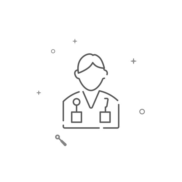 牙医简单的矢量线图标。符号，象形图，白色背景上孤立的符号。可编辑的中风图片下载