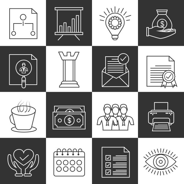 业务策略线图标集图片下载