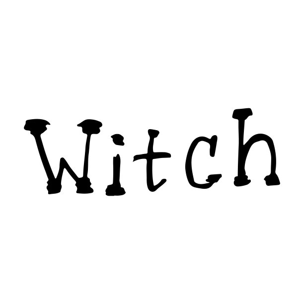 女巫黑色的铭文。对于排版元素的海报，背景图片下载