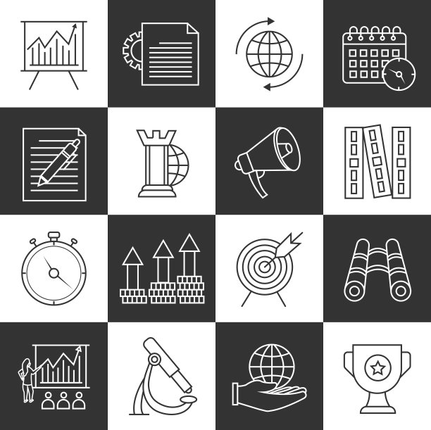 业务策略线图标集图片下载