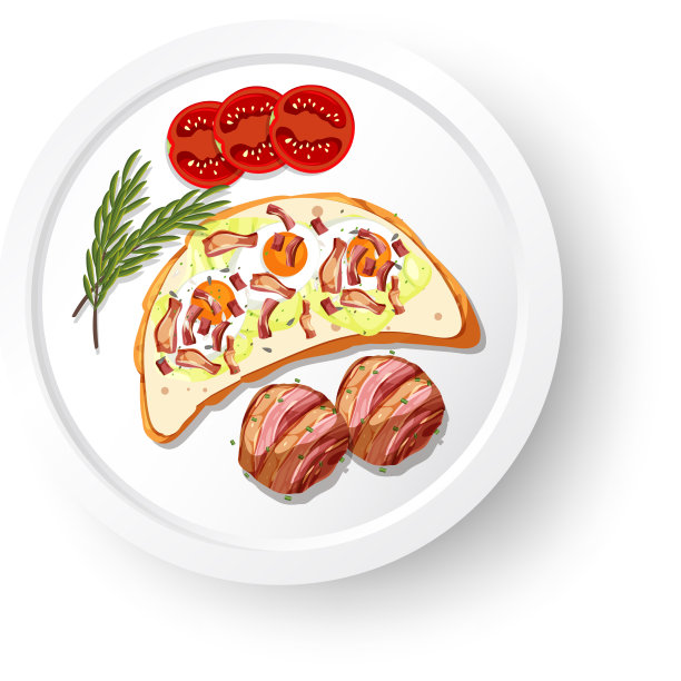 意式烤面包的健康早餐图片下载