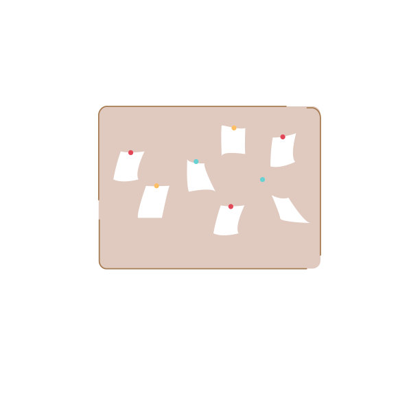 平面卡通信息公告板家具图片下载