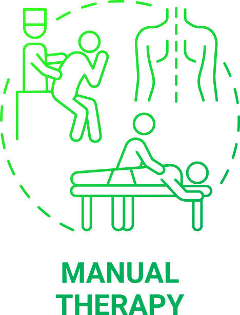 手动治疗绿色渐变概念图标图片下载