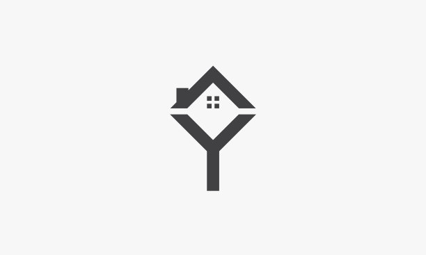 屋顶字母Y标志设计概念图片下载