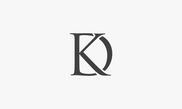 Kd或dk字母概念logo孤立在白色上图片下载