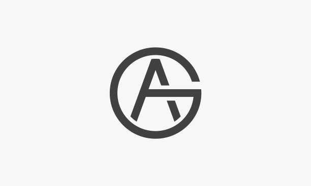 GA或AG字母标志设计理念（白色背景）图片下载