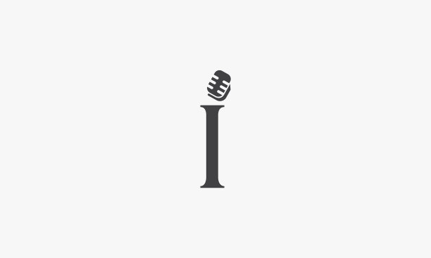 字母I麦克风Logo设计概念图片下载