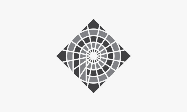 抽象几何形状的白色字母p标志图片下载