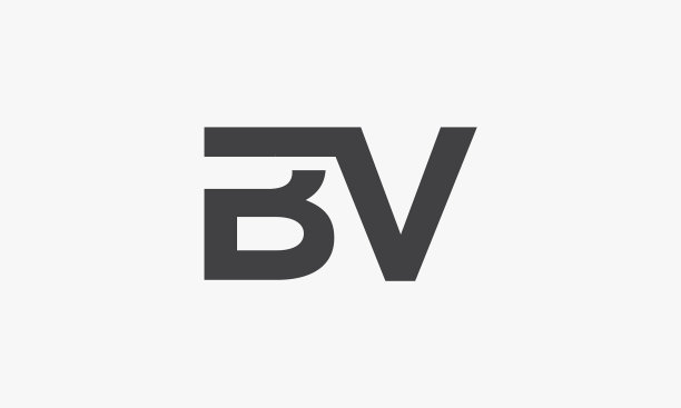 Bv字母标志连接概念孤立上图片下载