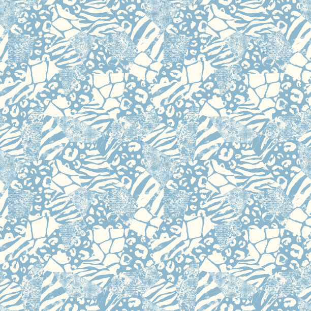 流行的仿拼布式样的仿拼布。手绘现代拼贴画图片下载