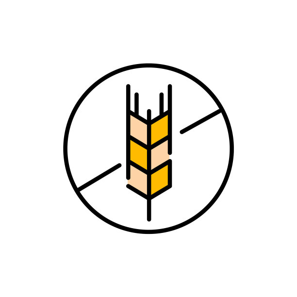 无面筋彩色食品包装标志配图片下载